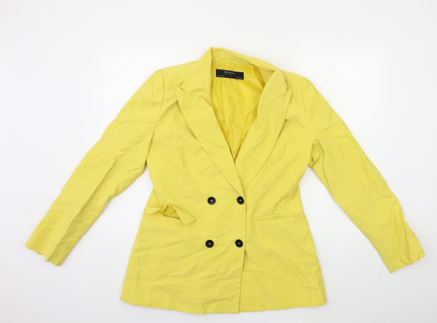 Zara Womens Yellow   Jacket Blazer Size L