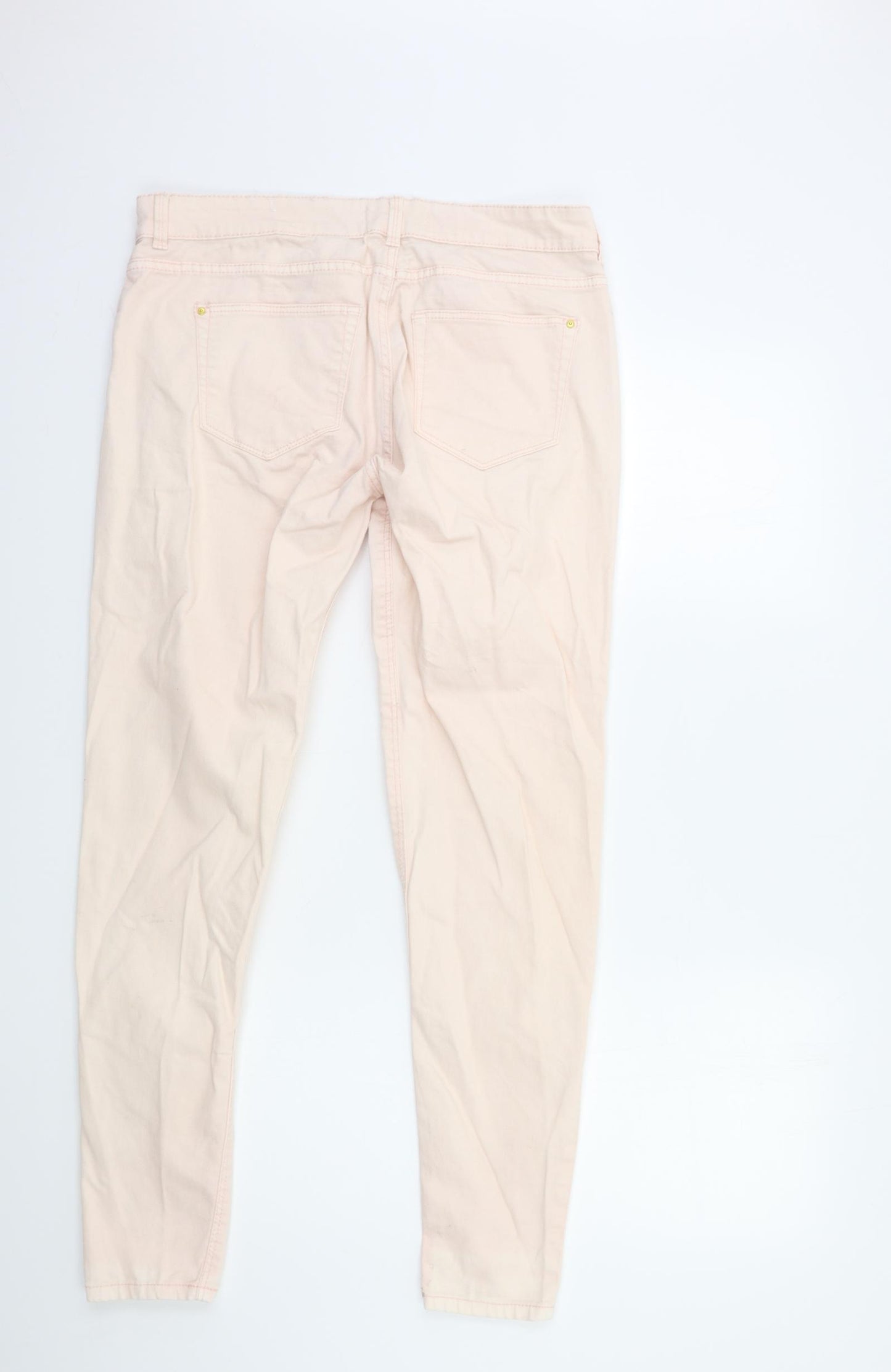 Mango Womens Pink  Denim Skinny Jeans Size 14 L30 in