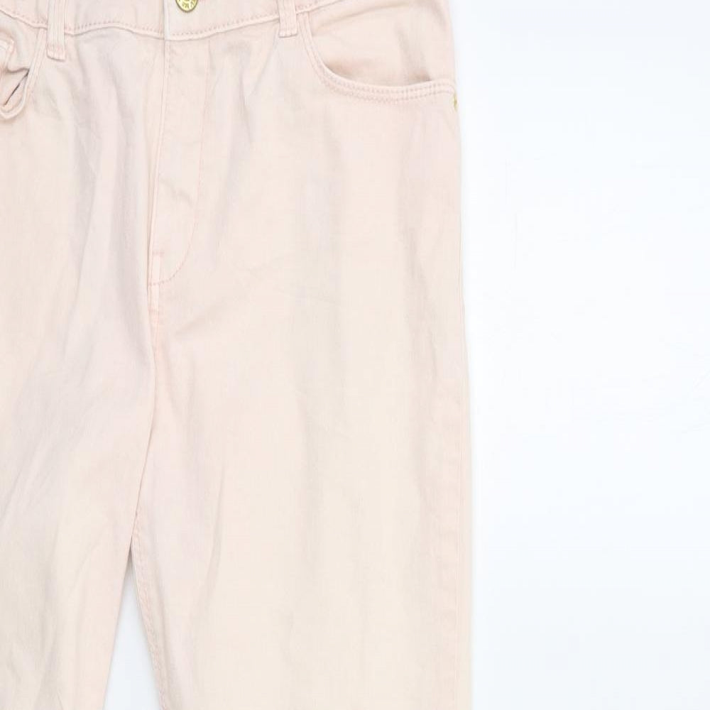 Mango Womens Pink  Denim Skinny Jeans Size 14 L30 in