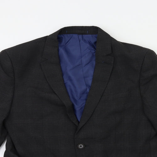 Marks and Spencer Mens Grey Check  Jacket Suit Jacket Size 38