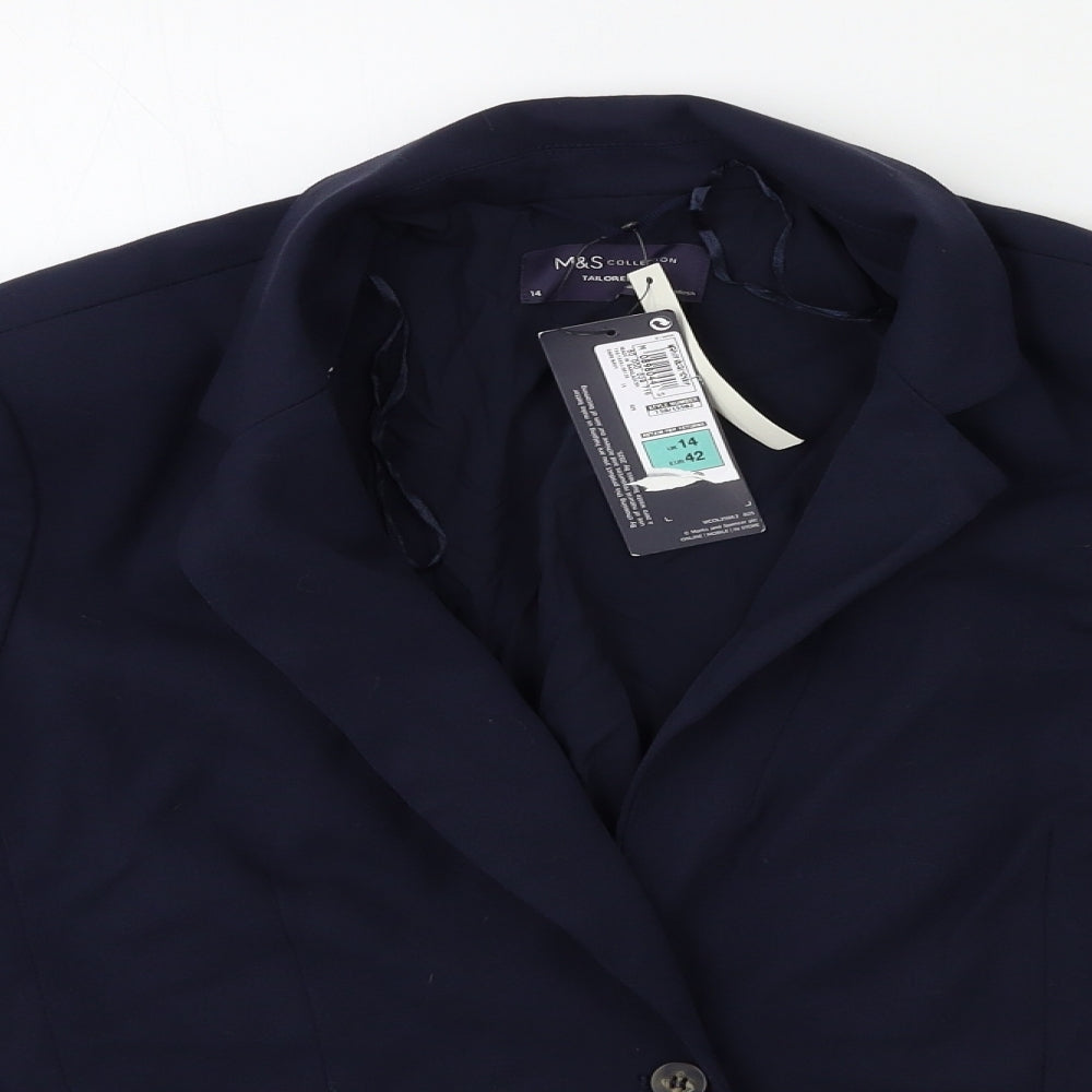 Marks and Spencer Womens Blue   Jacket Blazer Size 14