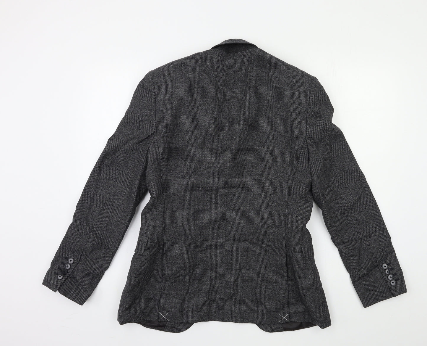 John Lewis Mens Grey Check  Jacket Suit Jacket Size 38
