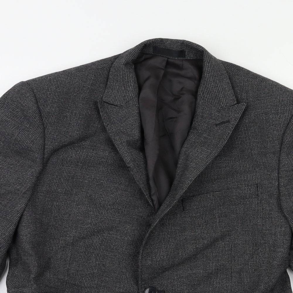 John Lewis Mens Grey Check  Jacket Suit Jacket Size 38