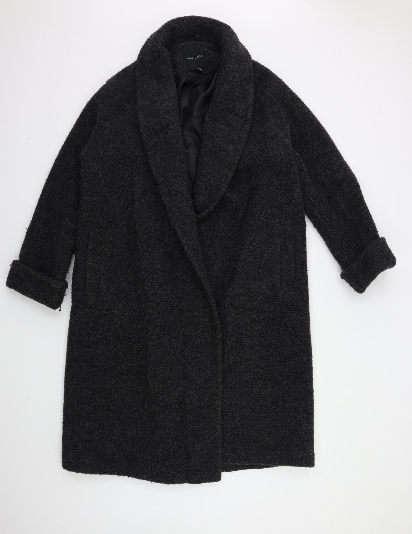 New Look Womens Black   Overcoat Coat Size 6