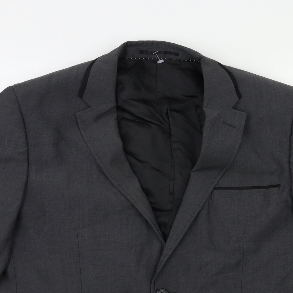 Topman Mens Grey   Jacket Suit Jacket Size 42
