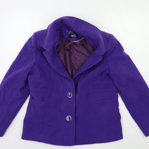 Kesta Womens Purple   Overcoat Coat Size 14