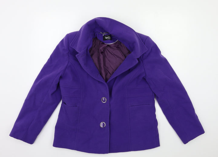 Kesta Womens Purple   Overcoat Coat Size 14