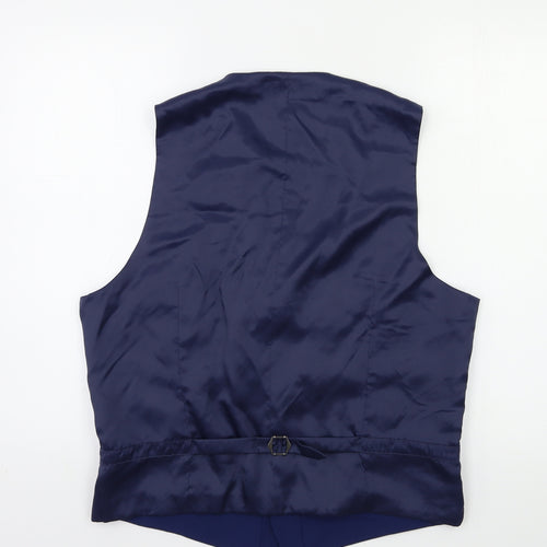 Marks and Spencer Mens Blue   Jacket Suit Waistcoat Size 42