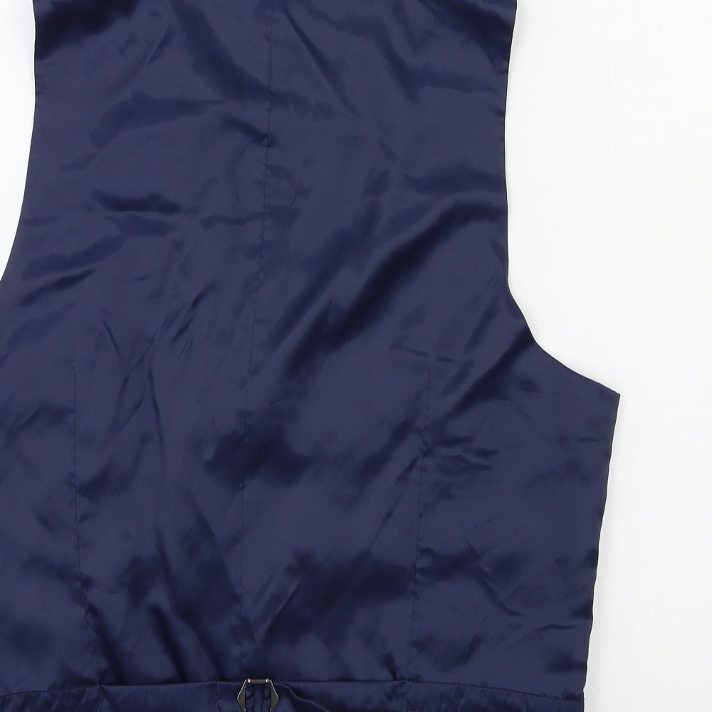 Marks and Spencer Mens Blue   Jacket Suit Waistcoat Size 42