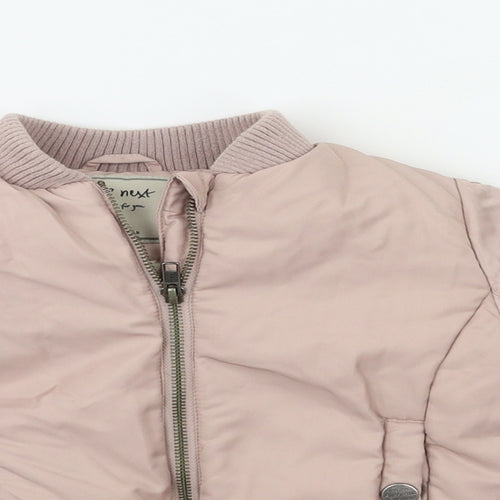 NEXT Girls Pink   Bomber Jacket Coat Size 5 Years  - Japan