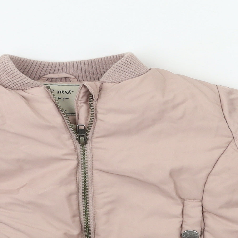 NEXT Girls Pink   Bomber Jacket Coat Size 5 Years  - Japan