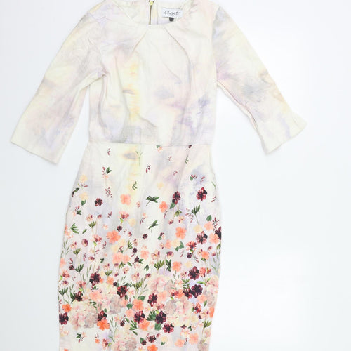 Closet Womens Purple Floral  Bodycon  Size 8