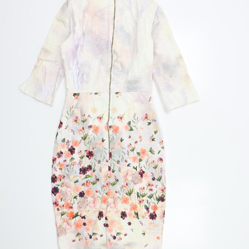 Closet Womens Purple Floral  Bodycon  Size 8