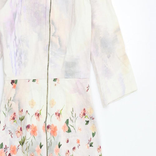 Closet Womens Purple Floral  Bodycon  Size 8
