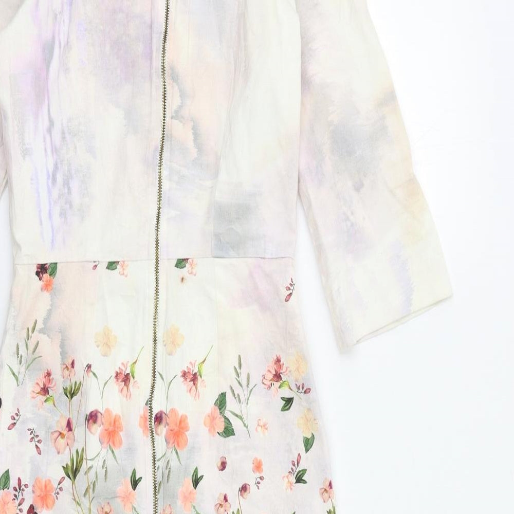 Closet Womens Purple Floral  Bodycon  Size 8