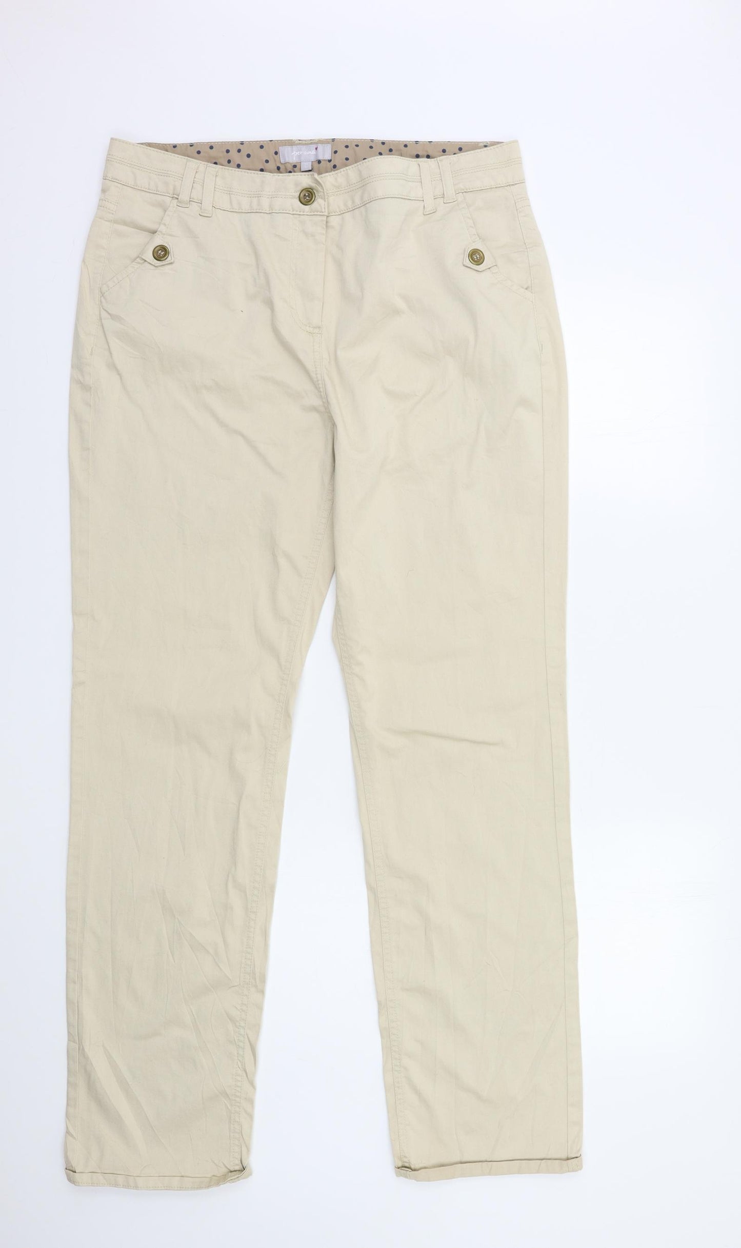 Per Una Womens Beige   Trousers  Size 14 L32 in