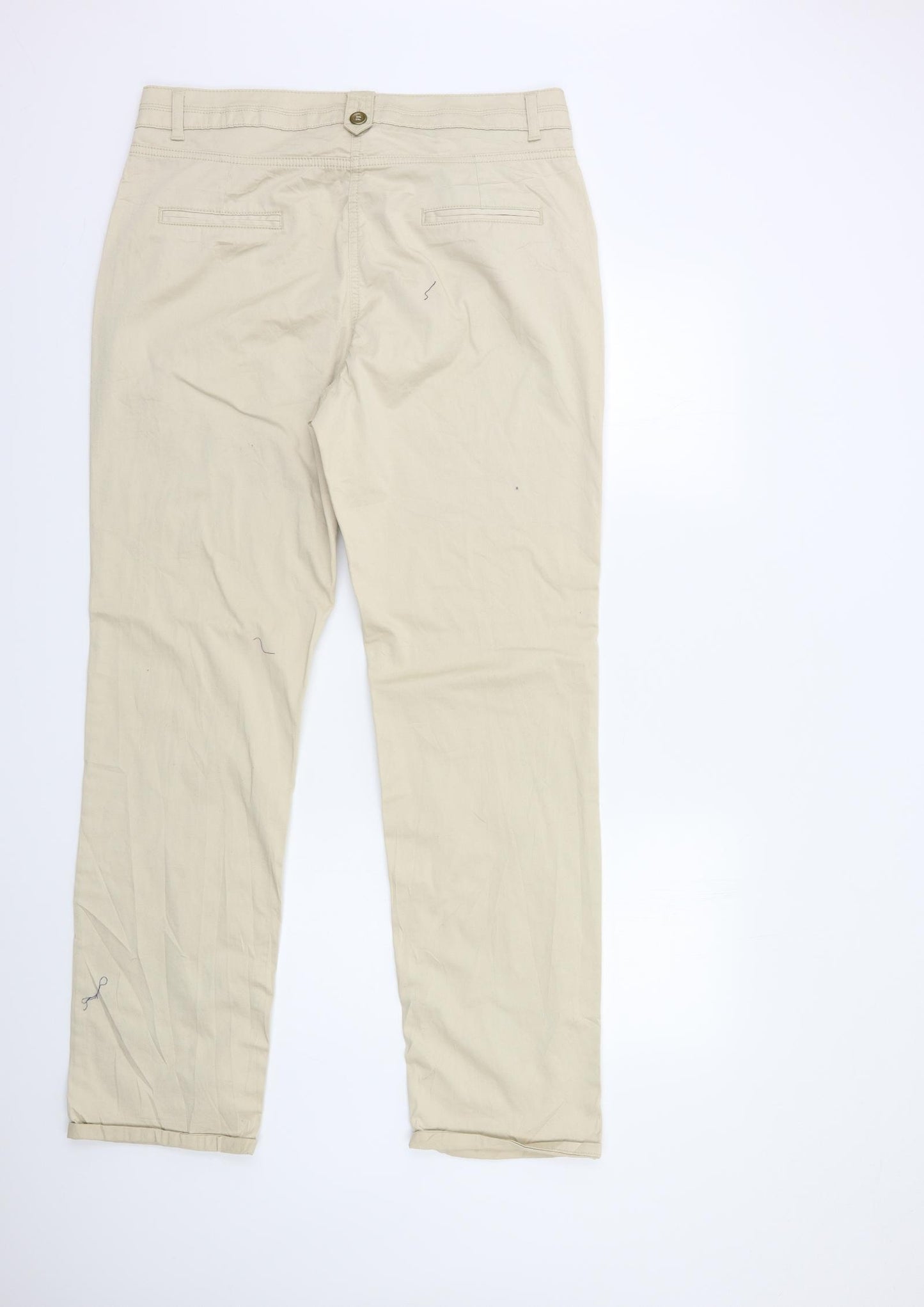 Per Una Womens Beige   Trousers  Size 14 L32 in