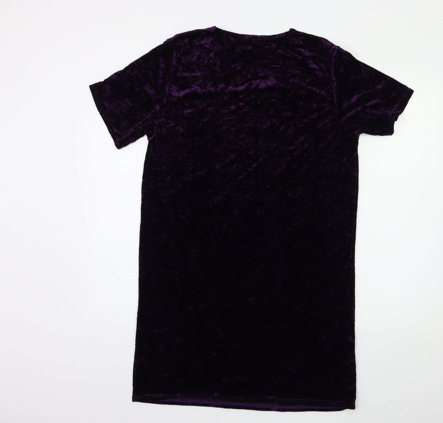 Boohoo Womens Purple  Velour Shift  Size 10