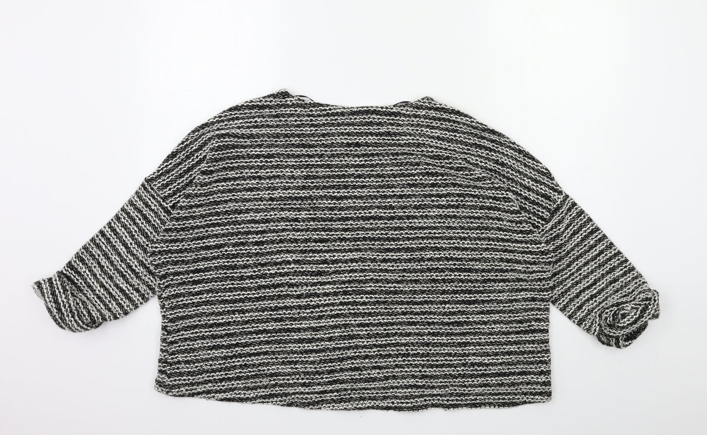 Atmosphere Womens Black Striped Knit Pullover Jumper Size S