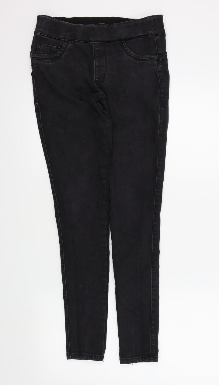 Preworn Womens Black Skinny Jeans Size 12 L29 in