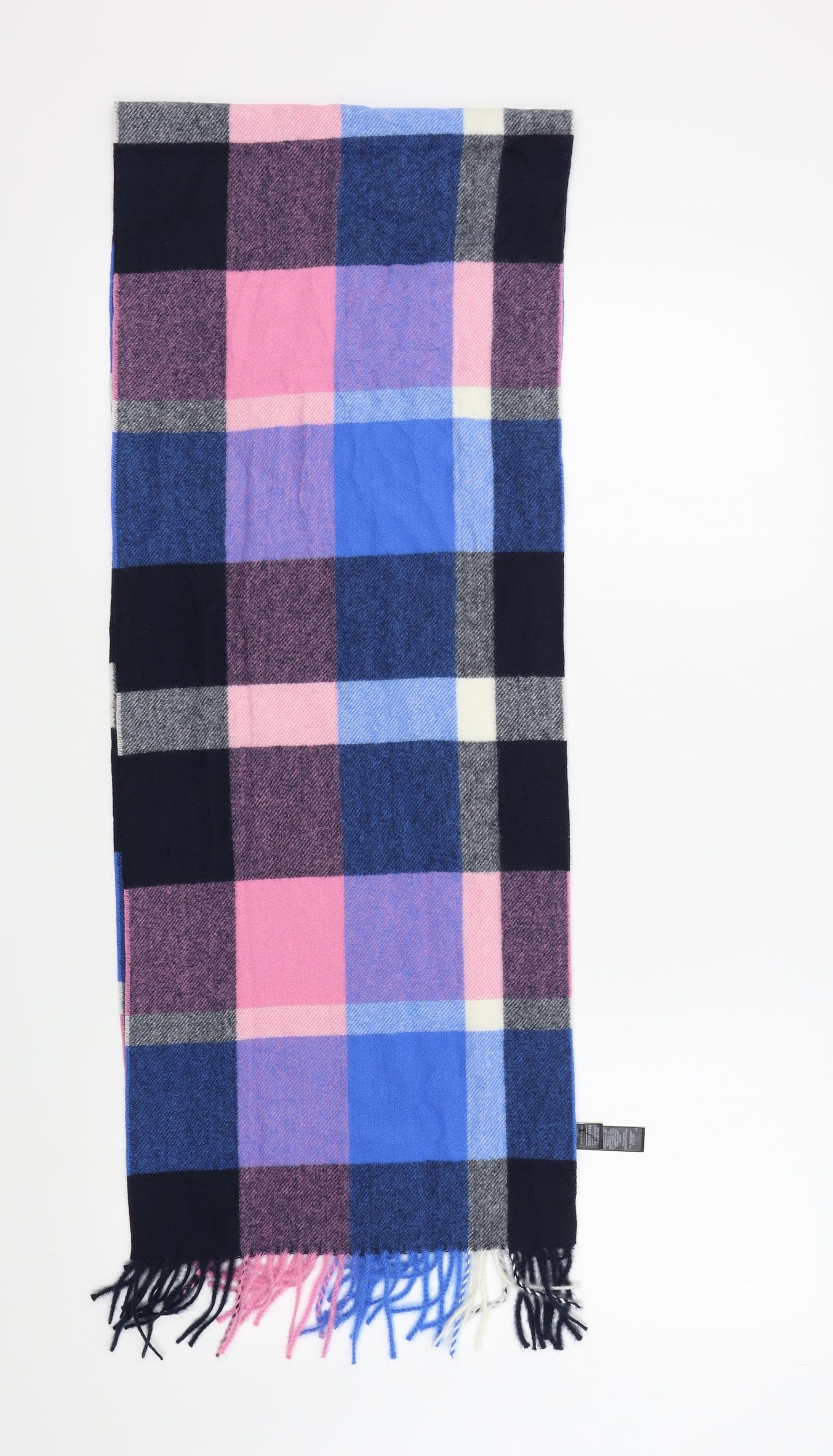 M&S Womens Blue Check   Scarf