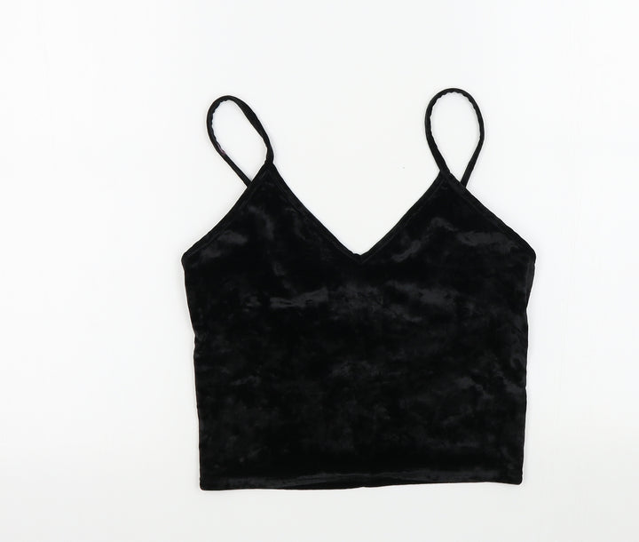 Sparkle & Fade Womens Black Colourblock  Basic T-Shirt Size M