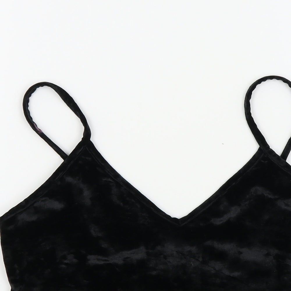 Sparkle & Fade Womens Black Colourblock  Basic T-Shirt Size M
