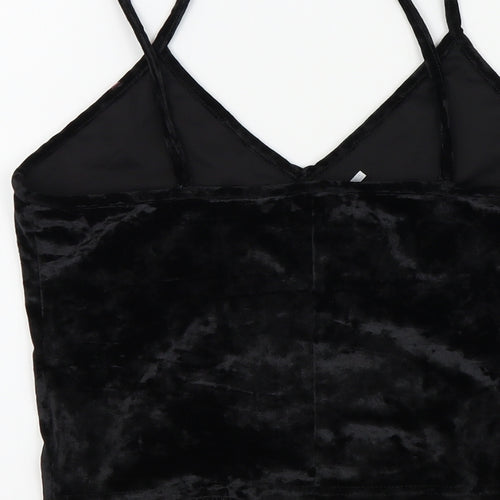 Sparkle & Fade Womens Black Colourblock  Basic T-Shirt Size M