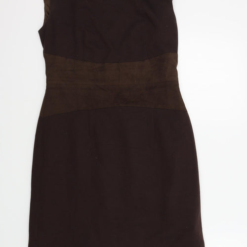 Cortefiel Womens Brown Colourblock  A-Line  Size M