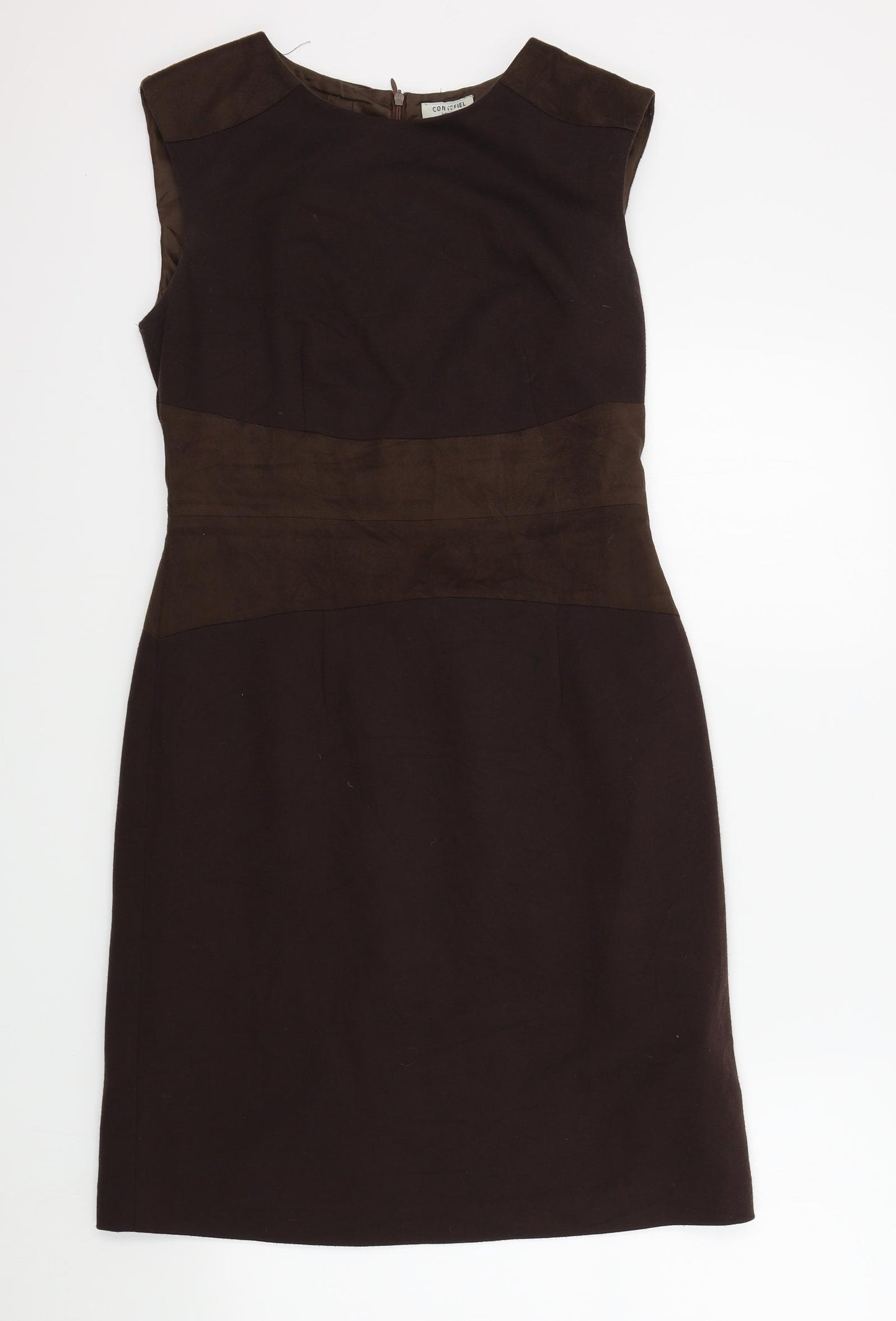 Cortefiel Womens Brown Colourblock  A-Line  Size M