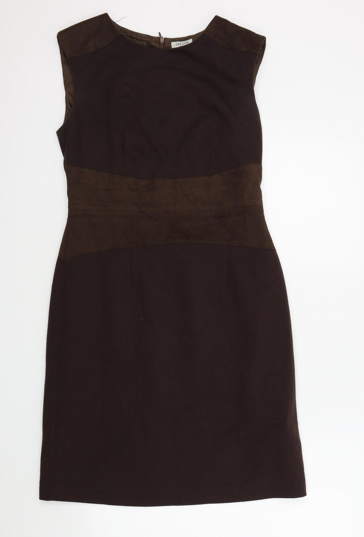 Cortefiel Womens Brown Colourblock  A-Line  Size M