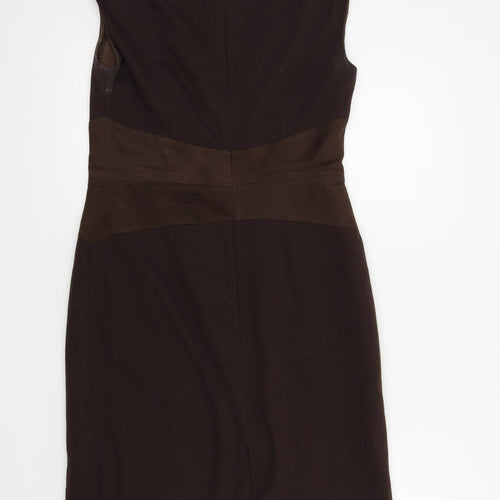 Cortefiel Womens Brown Colourblock  A-Line  Size M