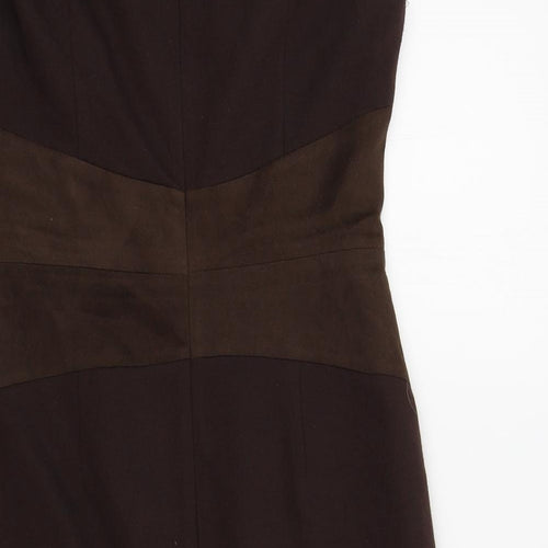 Cortefiel Womens Brown Colourblock  A-Line  Size M