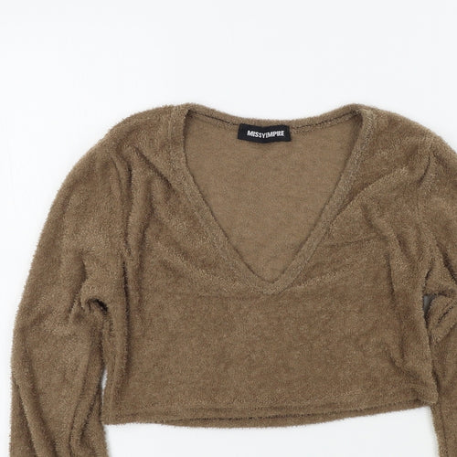 Missyempire Womens Brown   Pullover Jumper Size 10