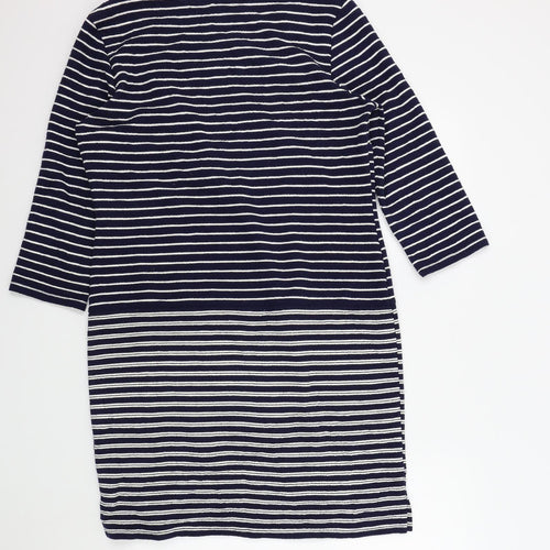 Bonmarché Womens Blue Striped  A-Line  Size 12