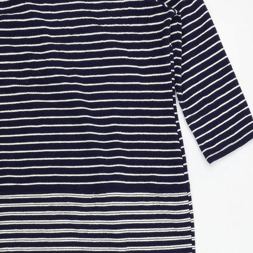 Bonmarché Womens Blue Striped  A-Line  Size 12