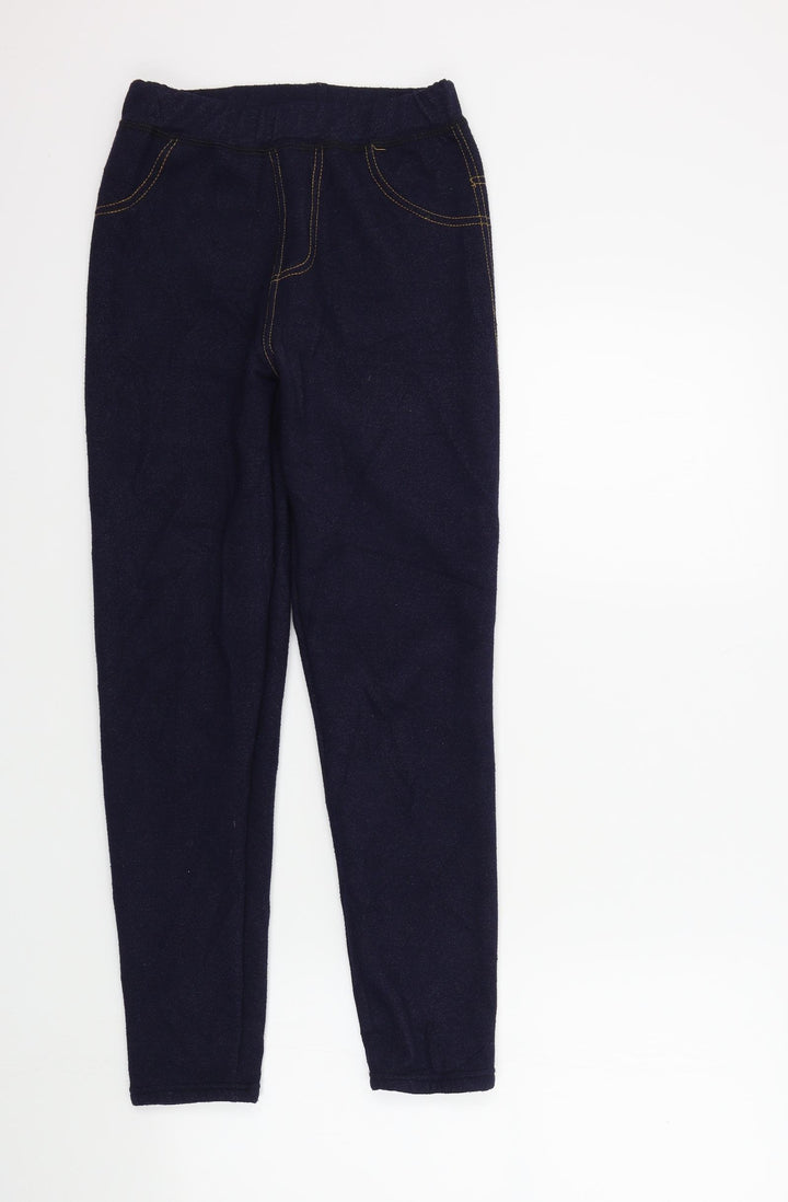Preworn Girls Blue Colourblock  Skinny Jeans Size L