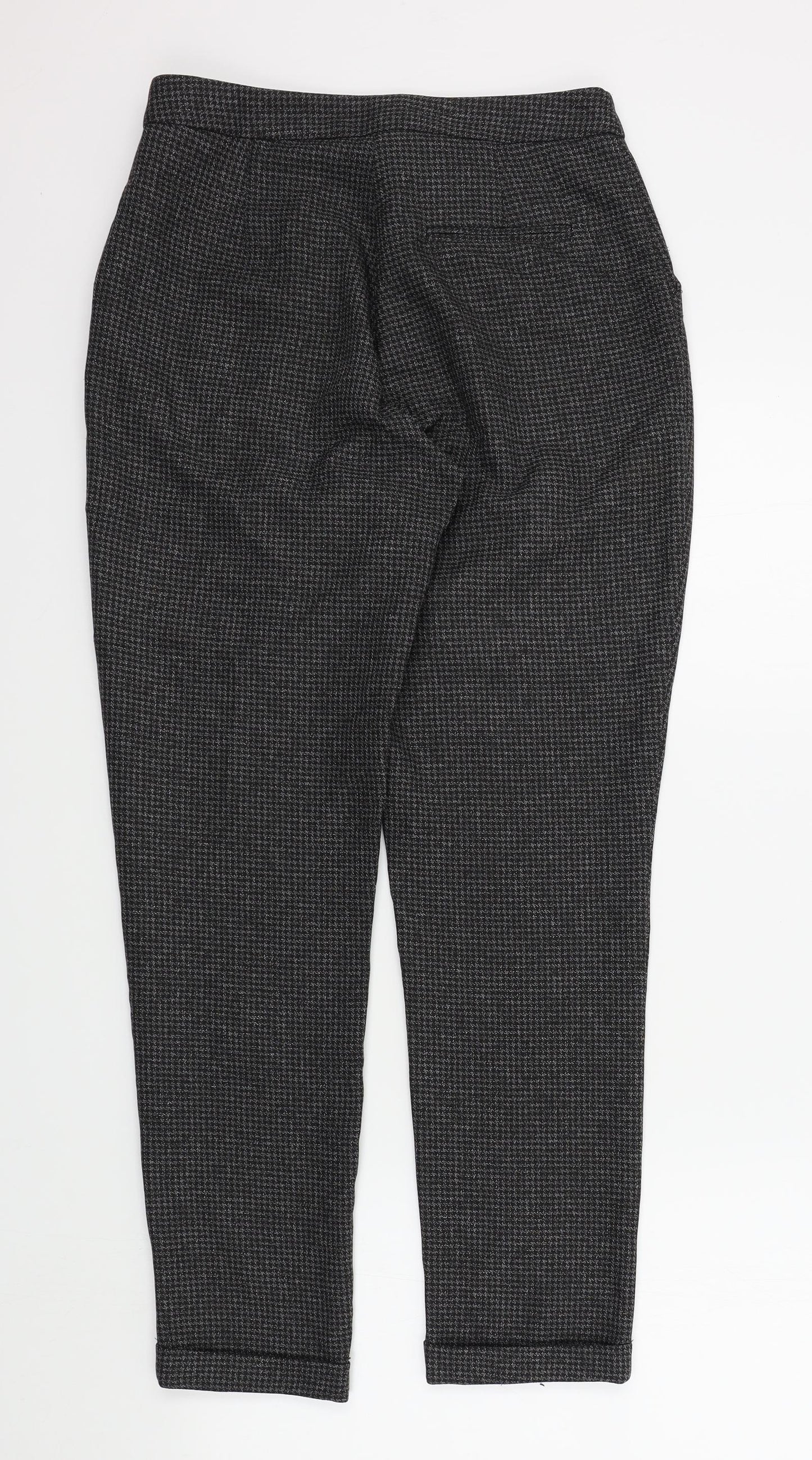Primark Womens Grey Geometric  Trousers  Size 8 L27 in