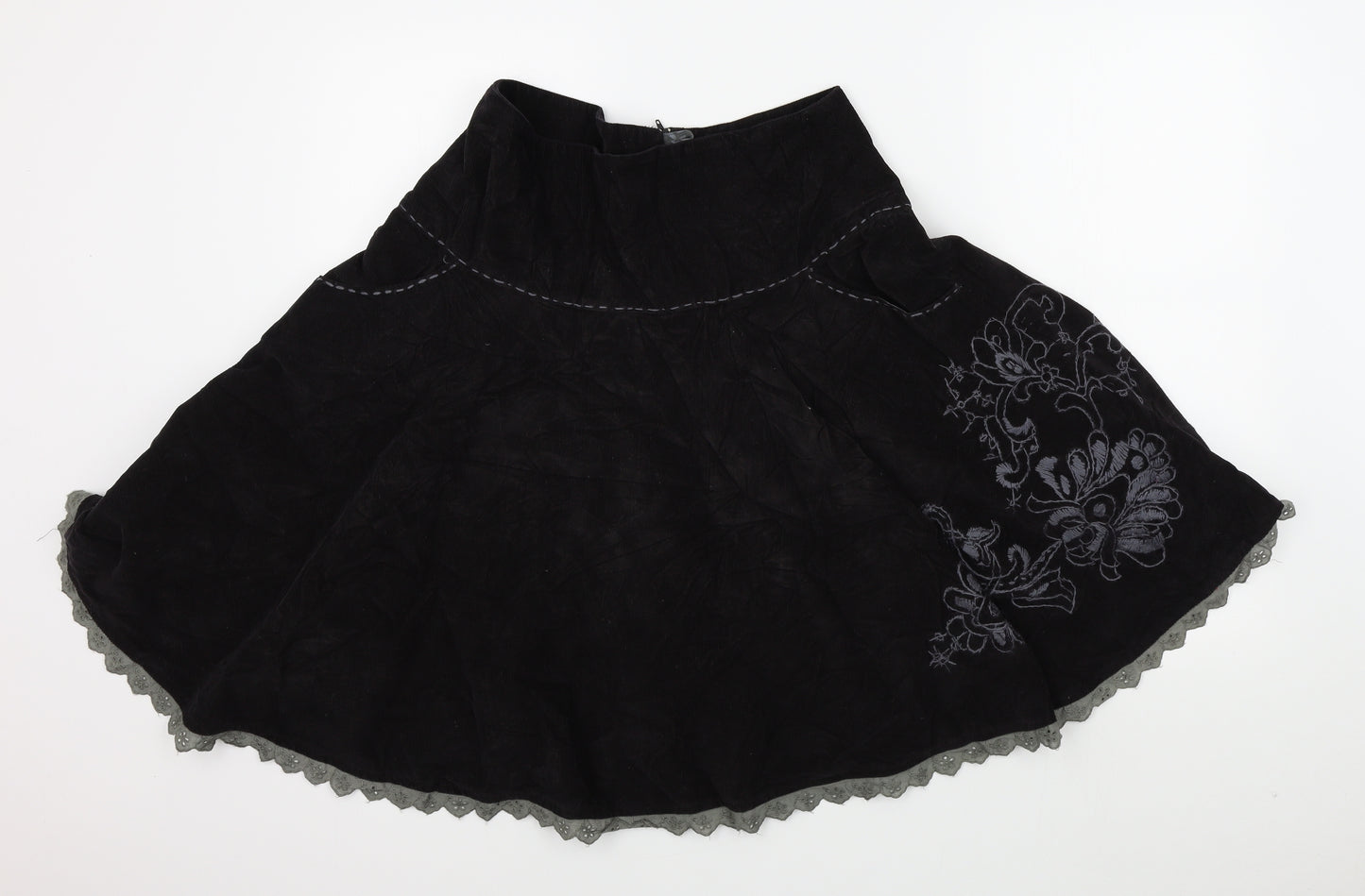 Komodo Womens Black   Flare Skirt Size 28 in