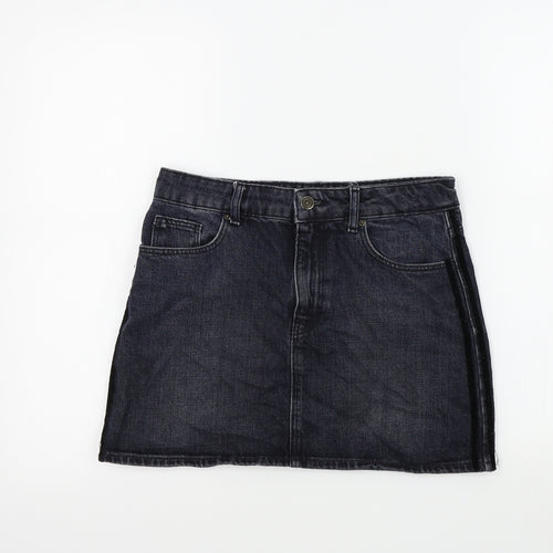 Zara Womens Blue   A-Line Skirt Size 28 in  - DISTRESSED