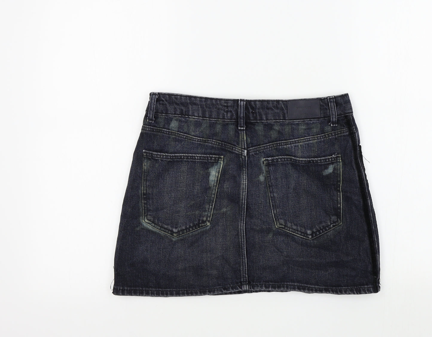 Zara Womens Blue   A-Line Skirt Size 28 in  - DISTRESSED