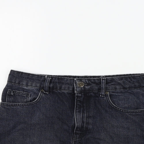 Zara Womens Blue   A-Line Skirt Size 28 in  - DISTRESSED