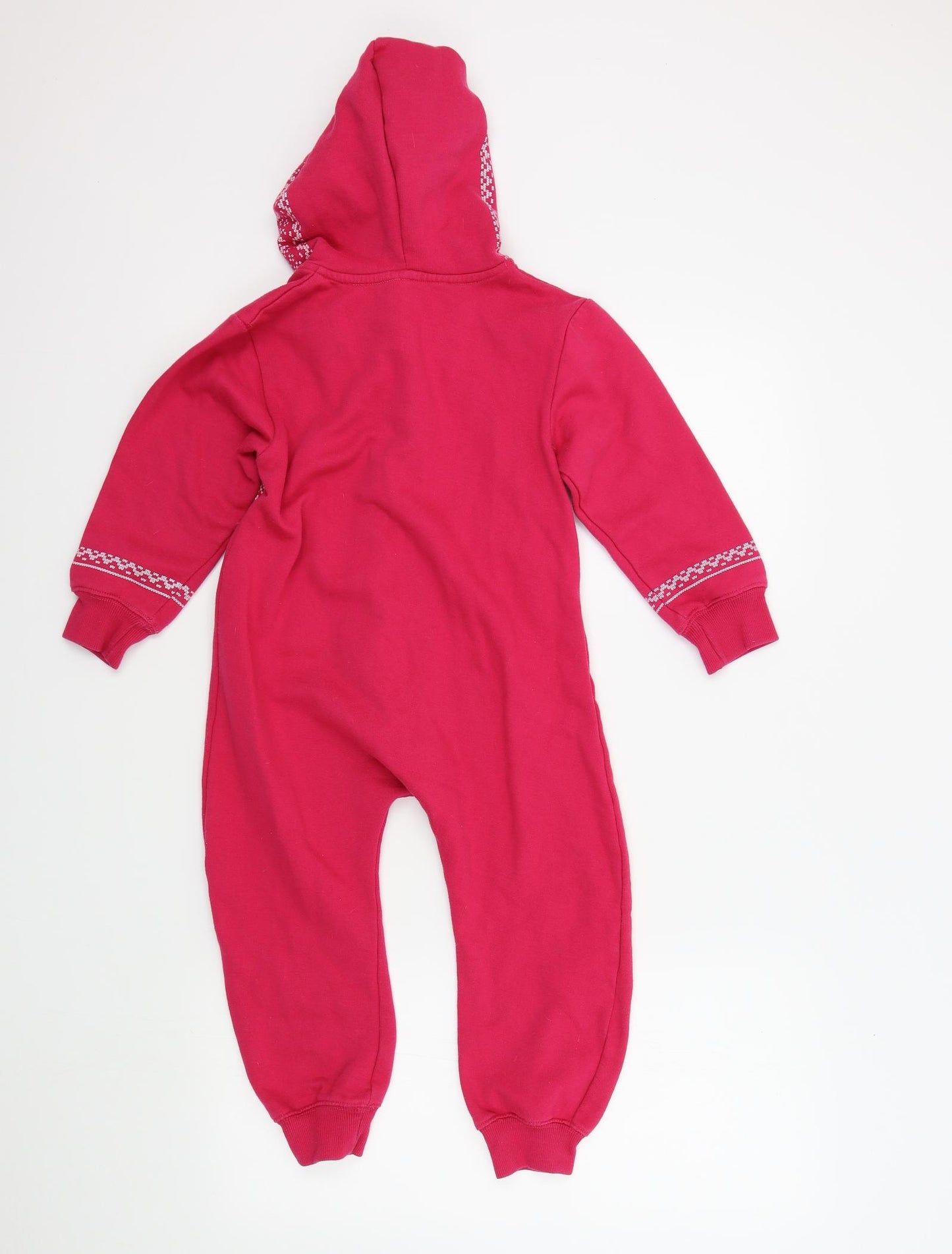 Preworn Girls Pink Geometric  Top Bodysuit Size 3-4 Years