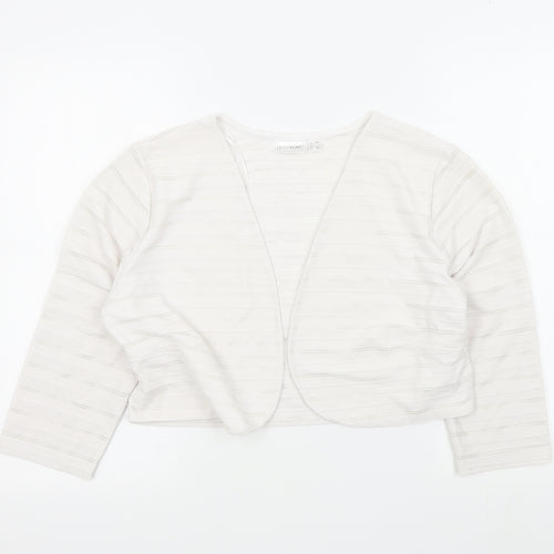 Bodyfit Womens White   Cardigan Jumper Size L