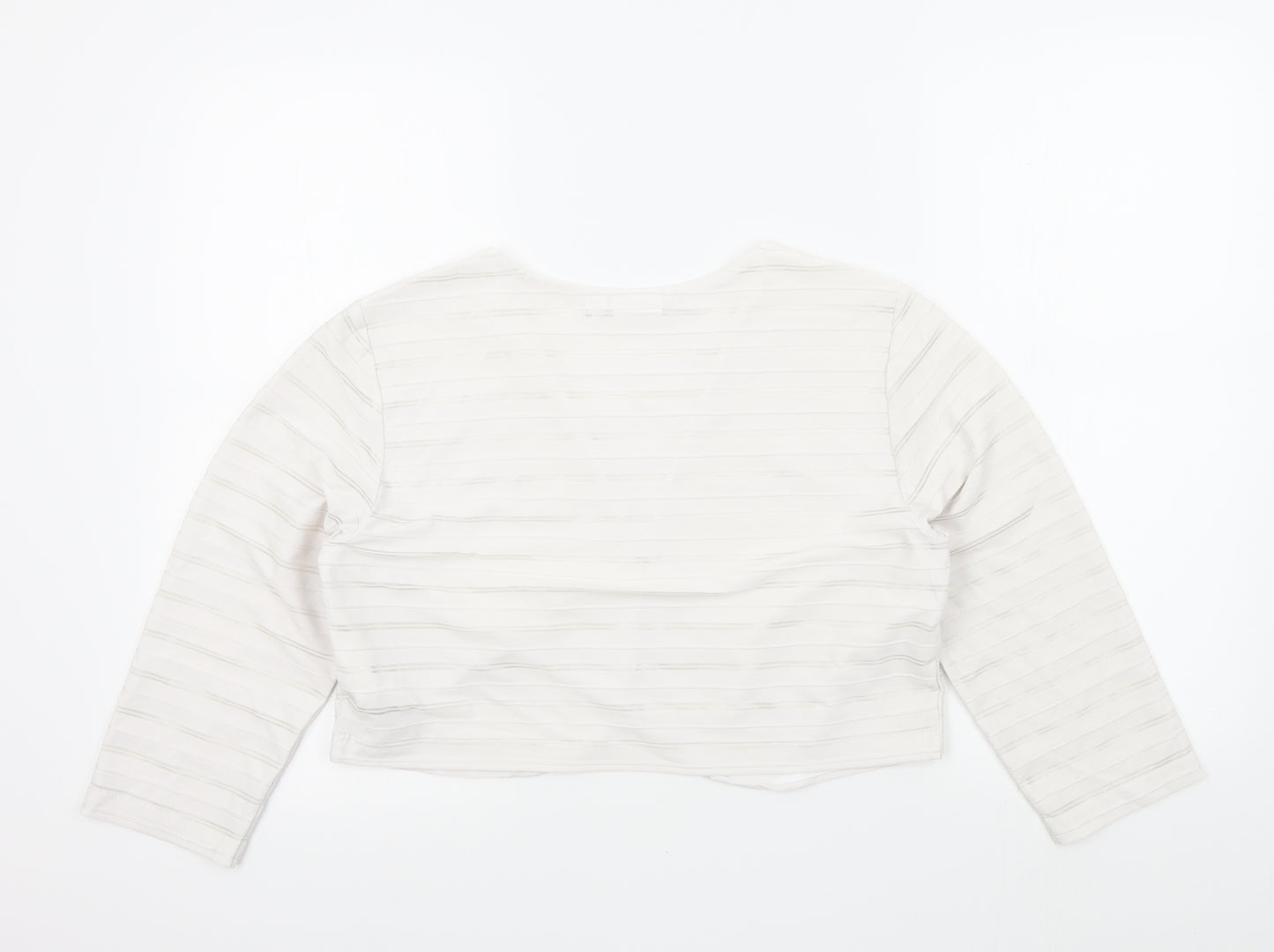 Bodyfit Womens White   Cardigan Jumper Size L