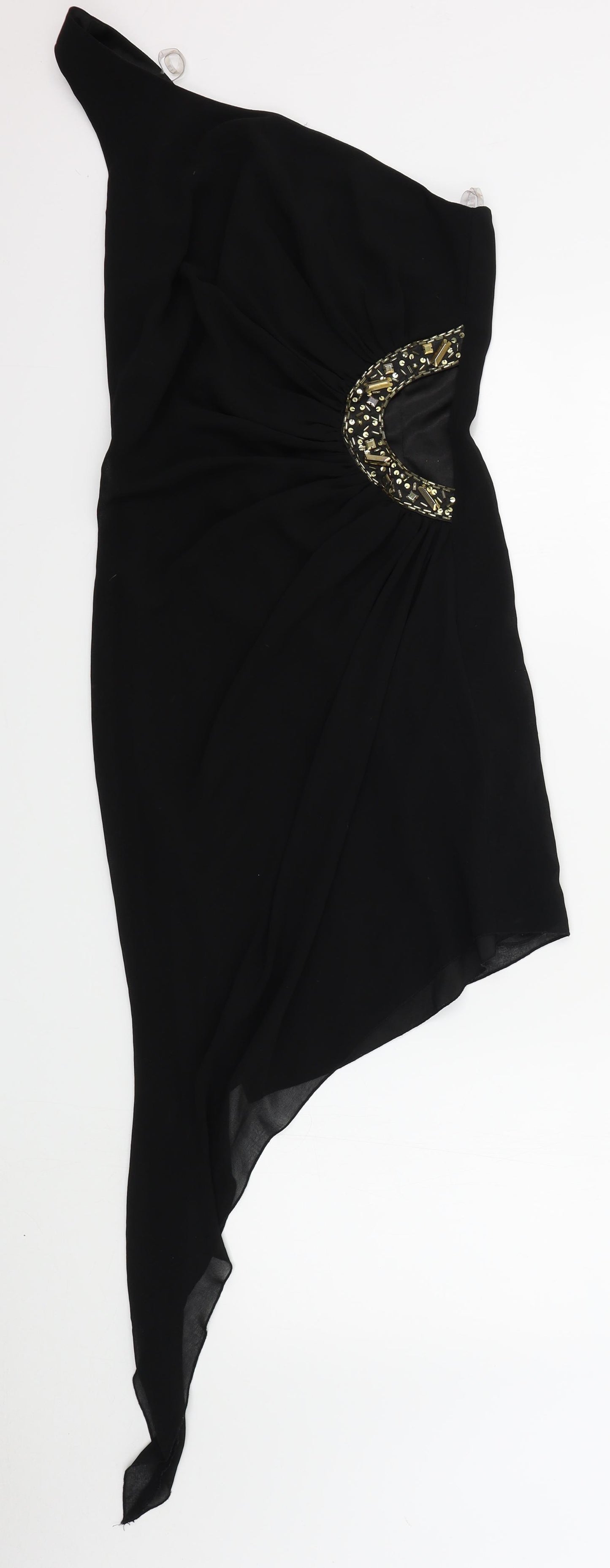 Lipsy Womens Black Colourblock  A-Line  Size 8