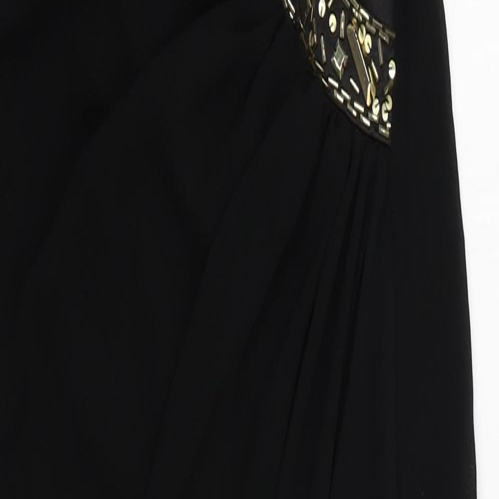 Lipsy Womens Black Colourblock  A-Line  Size 8