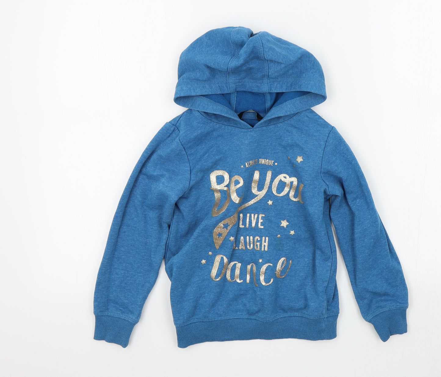 George Girls Blue Colourblock  Pullover Hoodie Size 6-7 Years