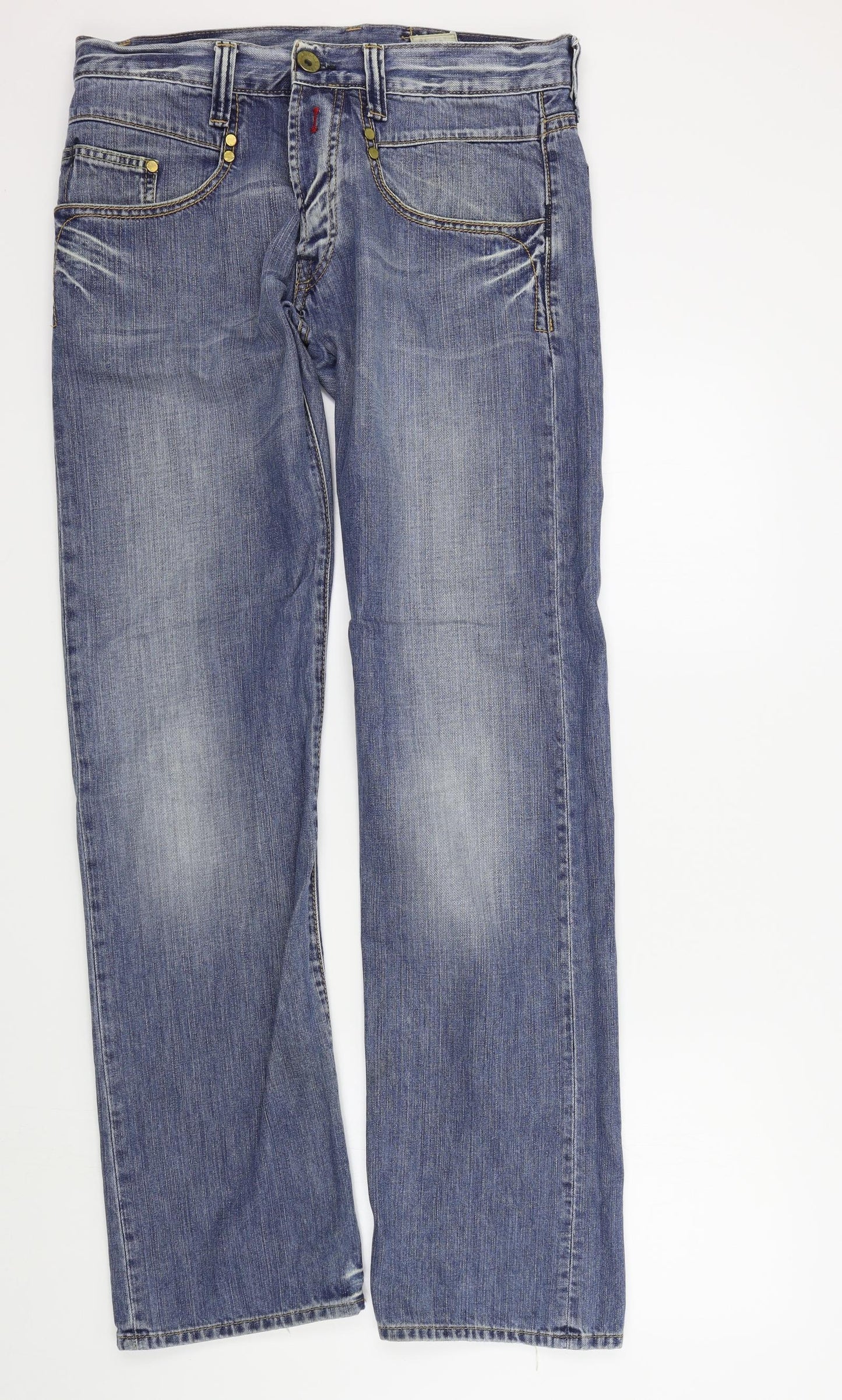 Replay Mens Blue   Straight Jeans Size 32 in L34 in