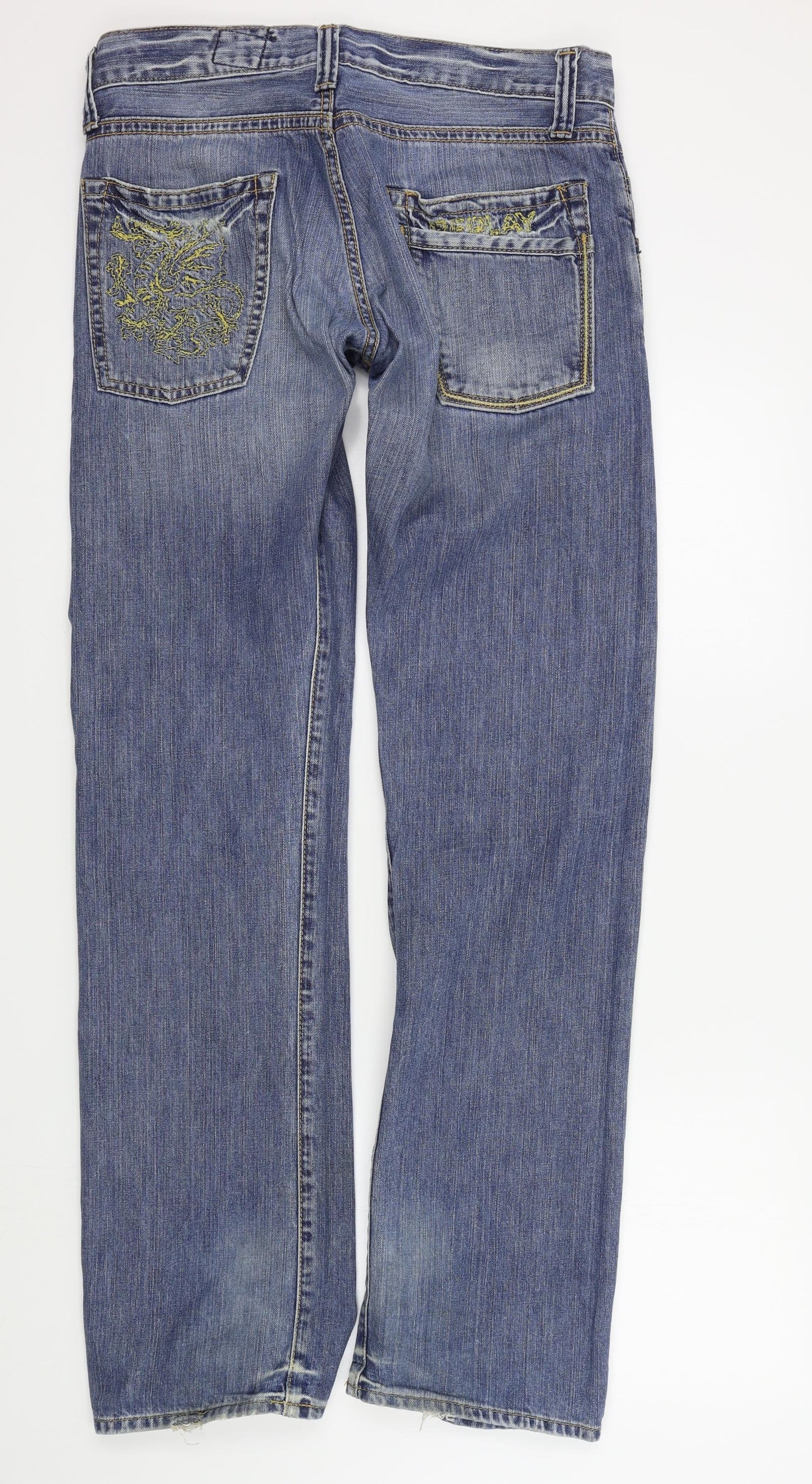 Replay Mens Blue   Straight Jeans Size 32 in L34 in